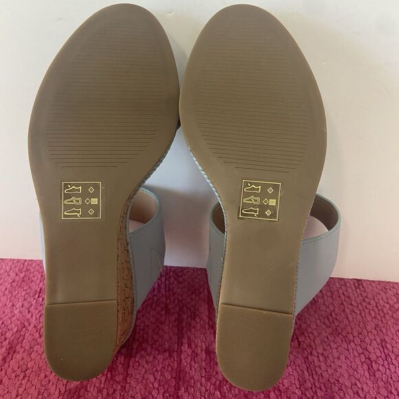 Draper James RSVP Charlotte Wedge Sandals Blue Size 8 - Picture 8 of 12